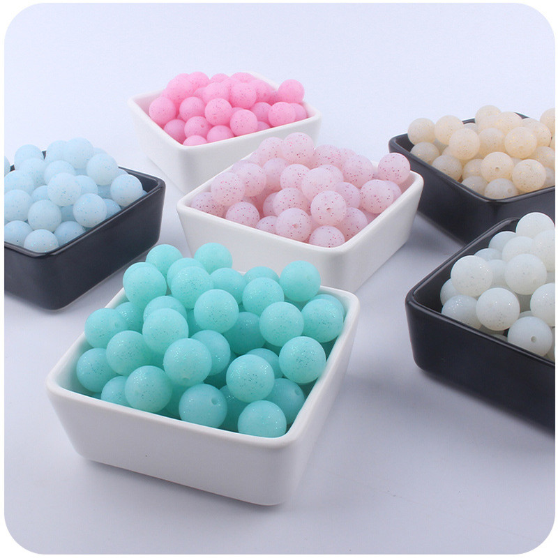 Silicone Beads 10pcs Transparent 12/15mm Teething Be..